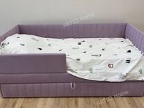 Детская кровать с мягкой спинкой. Кровать диван