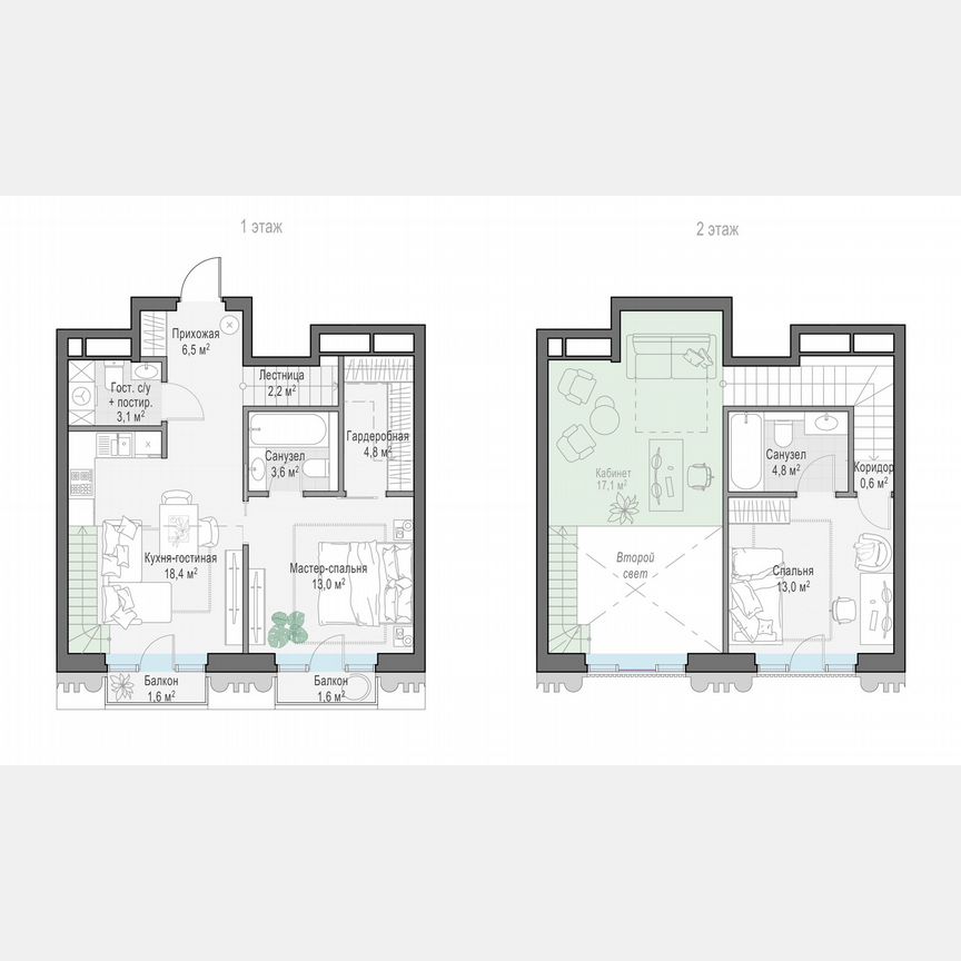 2-к. квартира, 72,9 м², 12/14 эт.