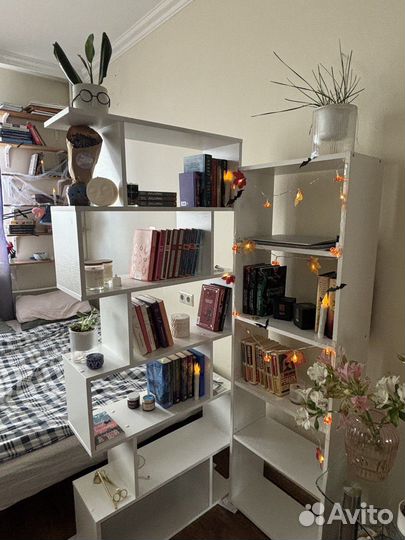 Стеллаж деревянный белый