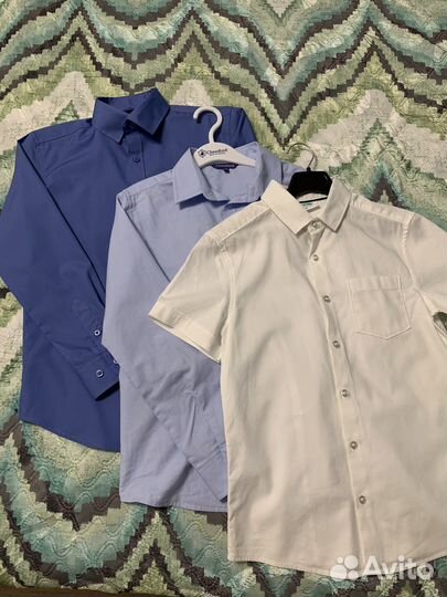 Рубашки школьные 140