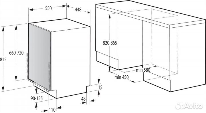 Встраиваемая посудомоечная машина Gorenje GV520E10