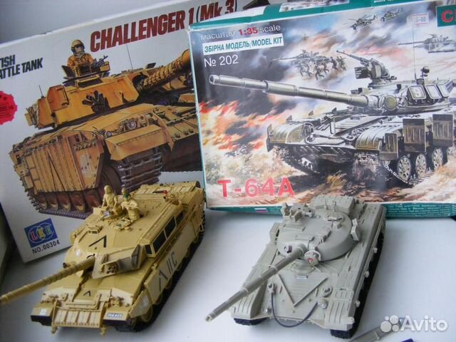 1:35 танки challenger и Т64