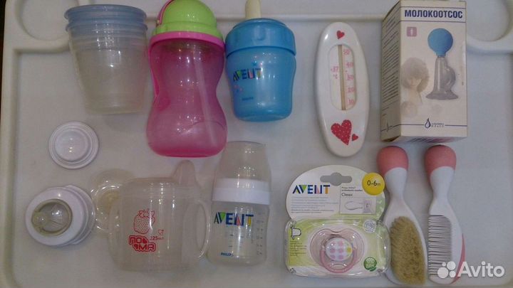 Соски, бутылочки, молокоотсос, накладки, термос