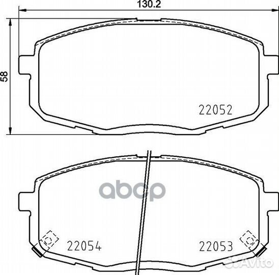 Колодки тормозные дисковые перед NP6095 NP6