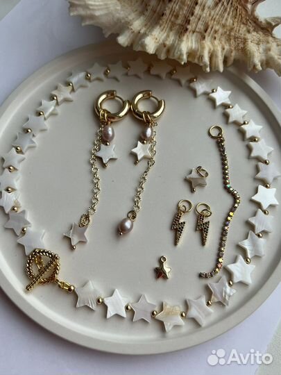 Колье браслет серьги