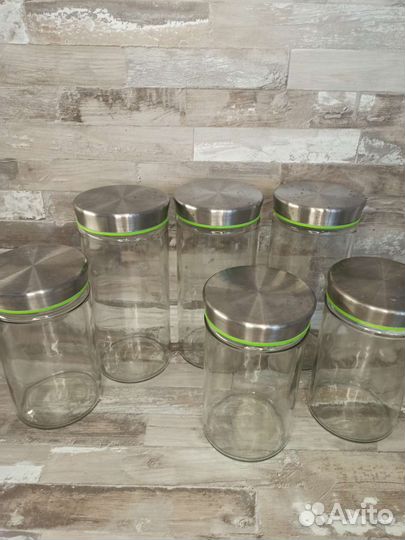 Банки для сыпучих продуктов стекло