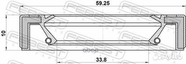 Сальник привода Febest 547 9031136006,T1404