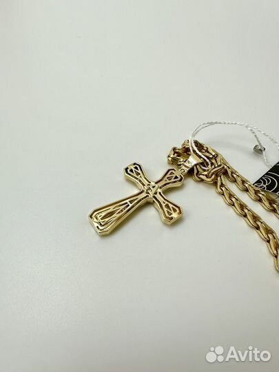 Золотой крест с бриллиантами