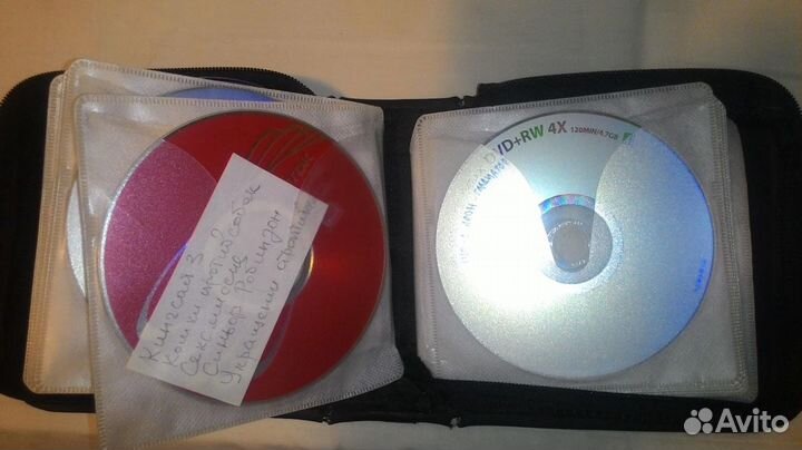 Видеотека сумка 24 DVD CD диски 20 шт фильмы 30 шт