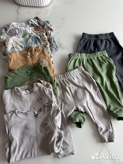 Детские вещи пакетом 74 боди штанишки