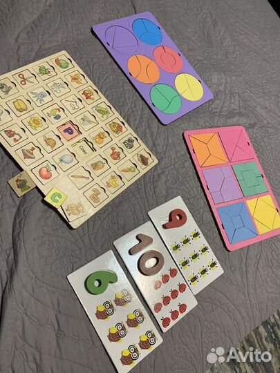 Развивающие деревянные игрушки монтессори