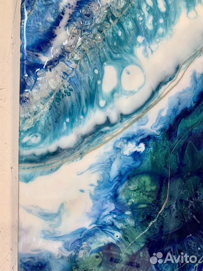 Картина абстракция эпоксидная смола