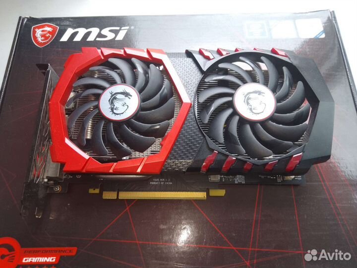 Видеокарта MSI gtx 1050 ti gaming X 4G