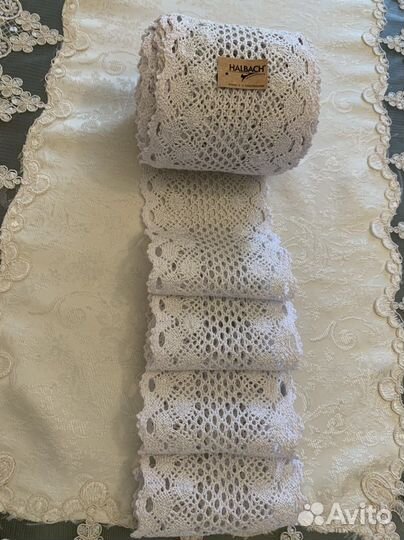 Кружево с люрексом широкое 9 метров, 120 мм, новое