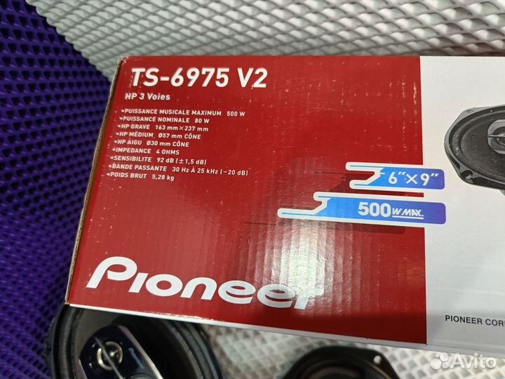 Мощные динамики овалы pioneer ts-6975v2 размер 6х9