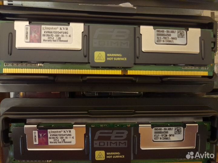 Память fbdimm KVR667D2D4F5/4G Kingston 4гб 8гб 2гб