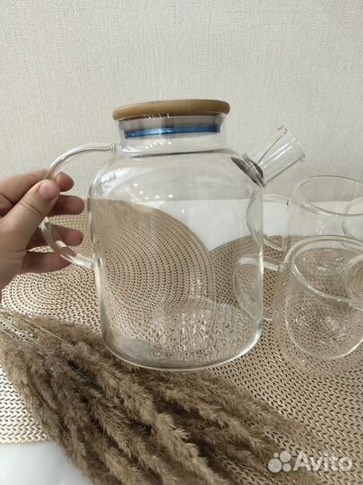 Новый заварочный чайник стекло 1,6 литра