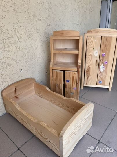 Кукольная мебель деревянная