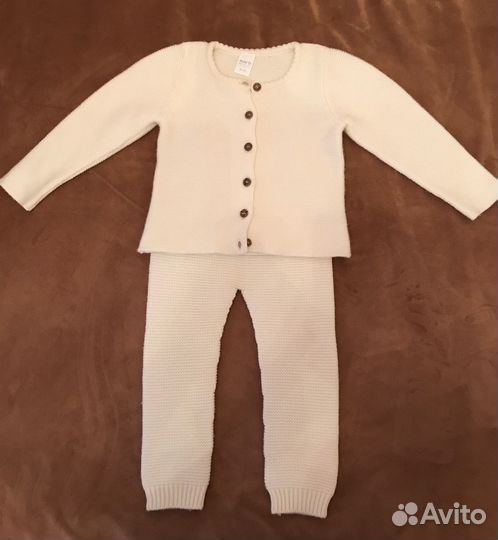 Теплый вязанный комплект