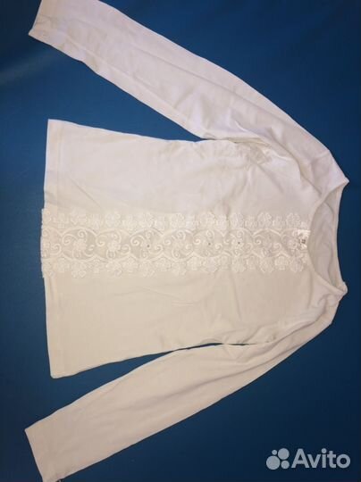 Кофта белая, школьная для девочки 152, 12 лет, 