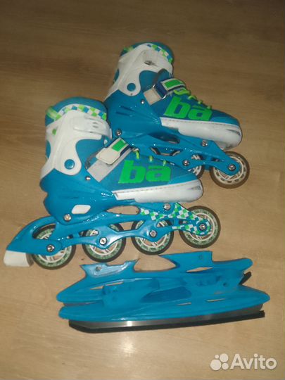 Коньки ролики 2 в 1 размер 35-38