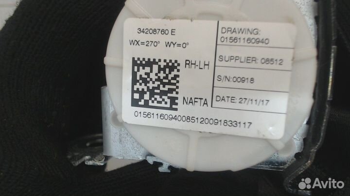 Ремень безопасности Alfa Romeo Giulia 2015, 2018