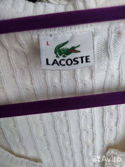 Белый кардиган Lacoste L