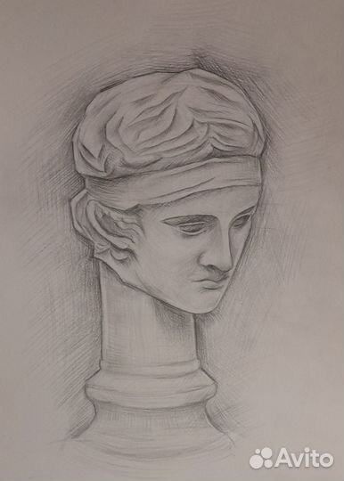 Рисунок карандашом и акварелью