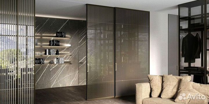 Раздвижные перегородки в гардеробную, шкаф