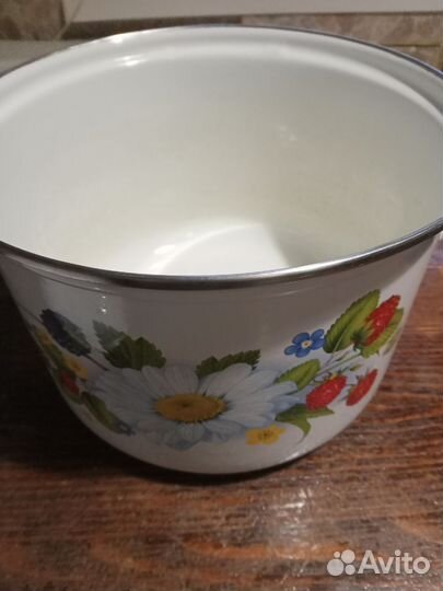 Кастрюля эмалированная 5л с крышкой