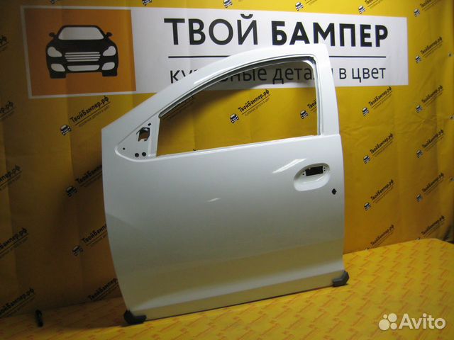 Дверь передняя левая Renault Logan 2014 белая