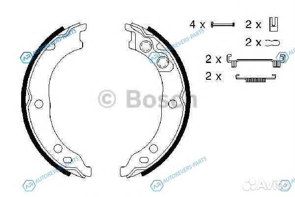 0 986 487 712 Колодки тормозные барабанные зад