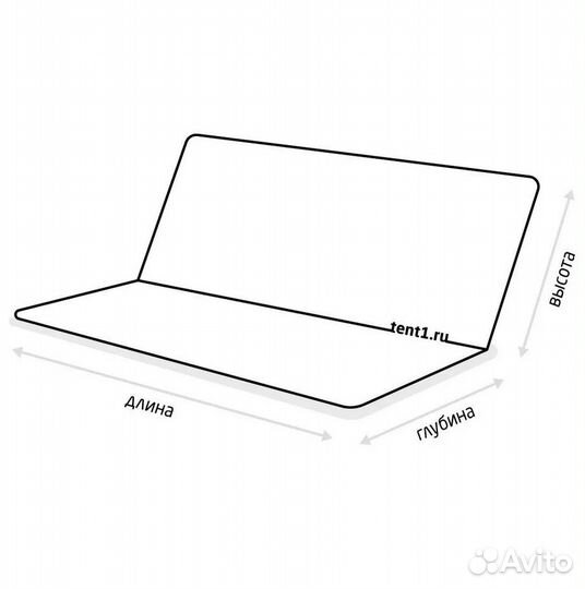Сиденье для качелей 110х45х50 см серый