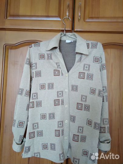 Рубашка женская бу (трикотажная)