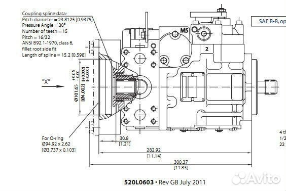 Блок цилиндров для гидронасоса Danfoss 90R/L100