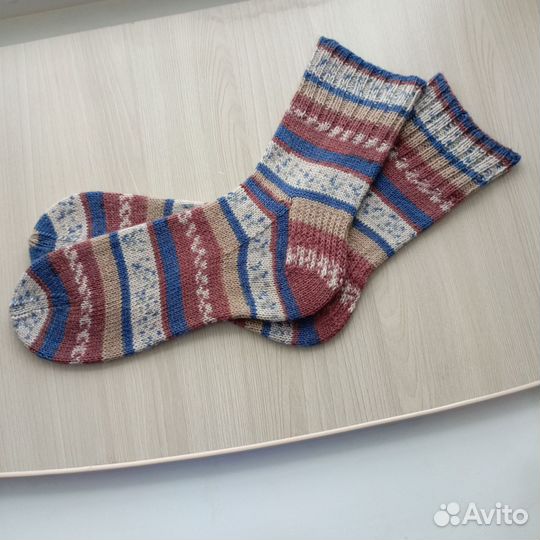 Носки шерстяные мужские вязаные