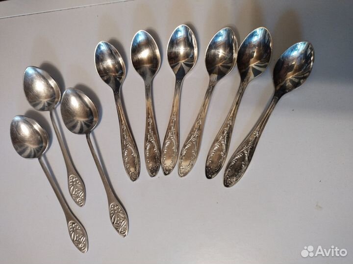 Ложки кофейные, чайные мельхиоровые времён СССР