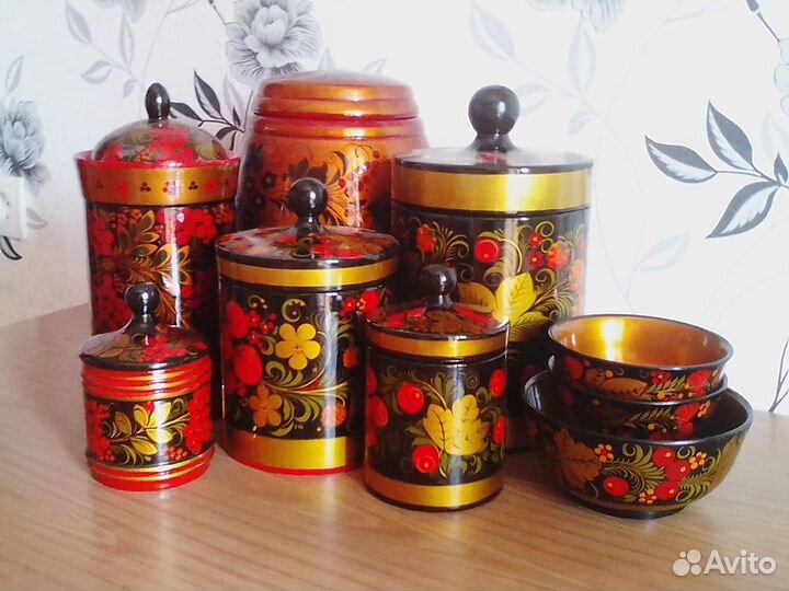 Золотая Хохлома. Посуда. Подарок