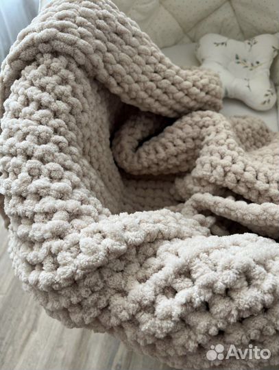 Плед детский вязаный ручная работа