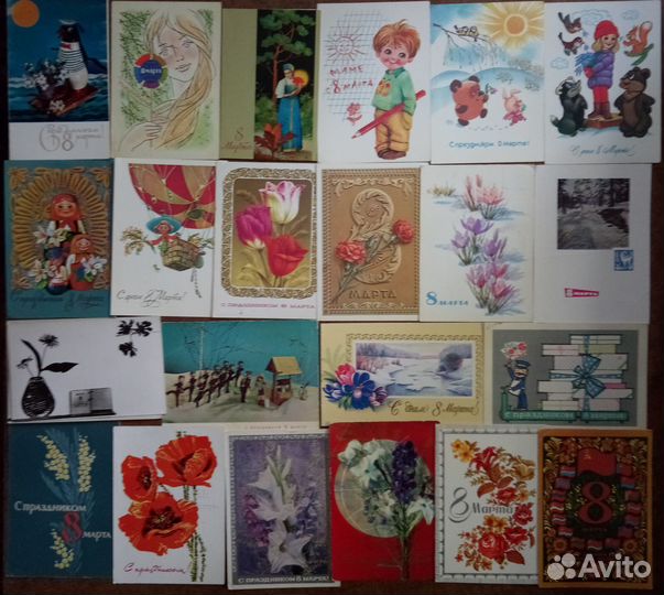 Открытки 8 марта; 9 мая; 23февраля