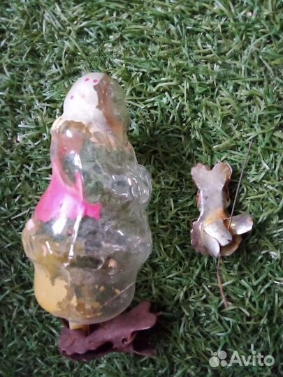 Стеклянная игрушка на прищепке