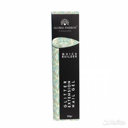 Цветной полигель с глиттером 03, Global Fashion, 3