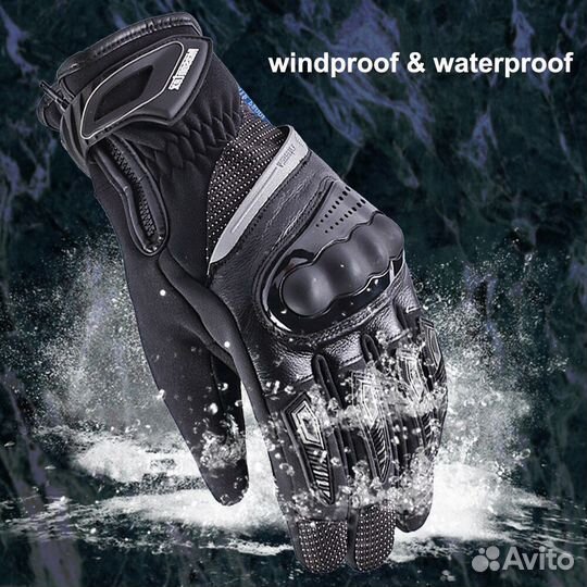 Мото перчатки masontex M37D красный (зимние)