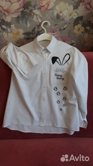 Блузка белая для девочек 13 лет