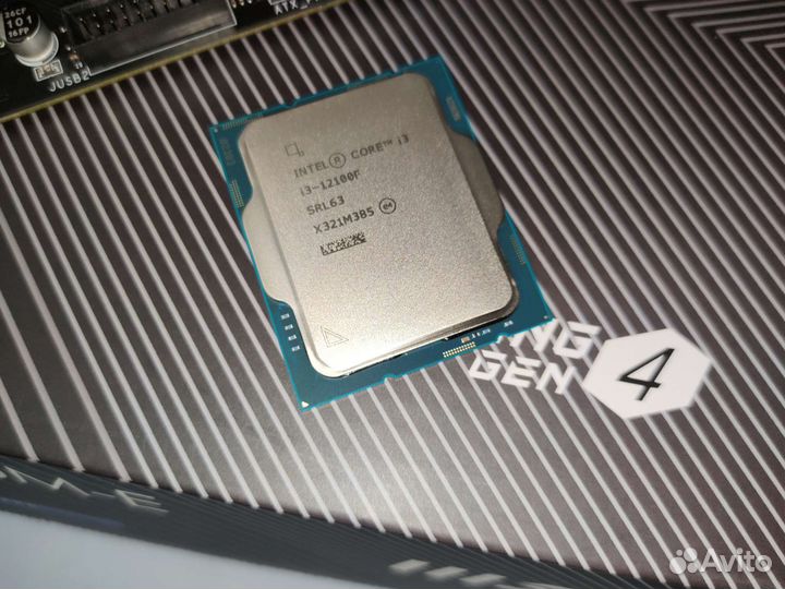 Игровой комплект i3 12100f + b760m новый