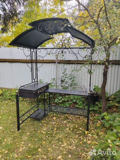 Мангал лофт с крышей