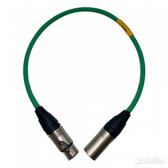 Новый XLR3F-XLR3M (green) 0,25 метра GS-PRO балансный микрофонный кабель (зеленый)