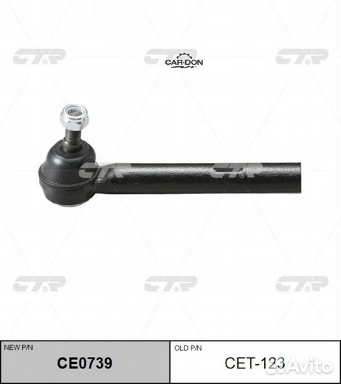 CTR CET-123 Наконечник рулевой тяги Toyota highlan