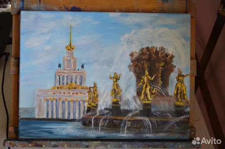 Картина маслом виды Москвы