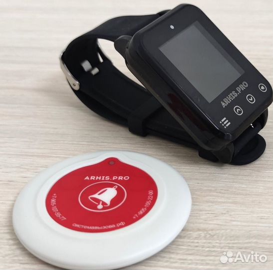 Влагозащищенный пейджер, кнопка вызова официанта